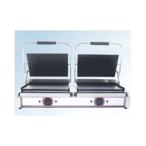 PIASTRA GHISA DOPPIA LISCIA RIGATA PANINI TOAST PIZZE RS1691
