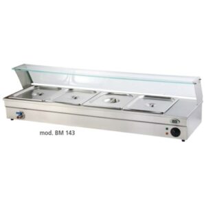 BAGNOMARIA ELETTRICO ACCIAIO VASCHETTE 4 GN 1/3 RS0144