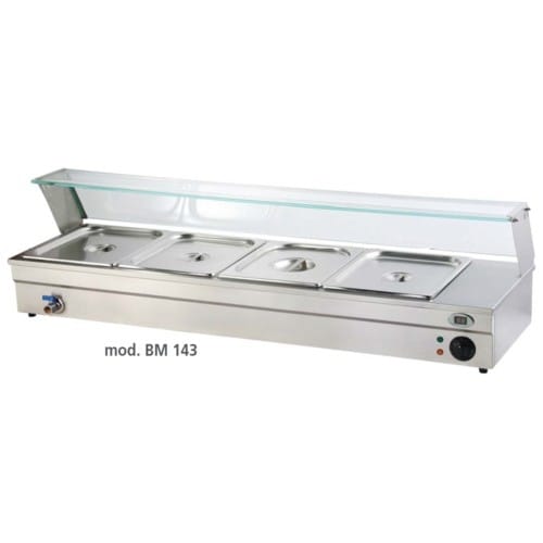 BAGNOMARIA ELETTRICO ACCIAIO VASCHETTE 4 GN 1/3 RS0144