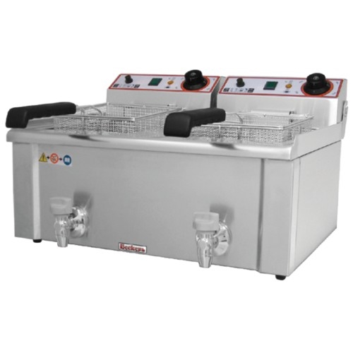 FRIGGITRICE ELETTRICA PROFESSIONALE 13+13 LITRI CM 69X52X37 RS1014
