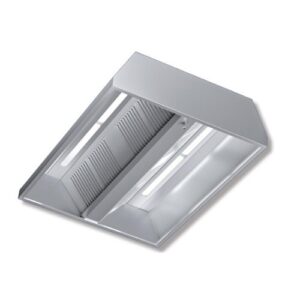 CAPPA 260X180X45 ACCIAIO INOX CENTRALE NEUTRA LUCI CUCINA RISTORANTE RS7527