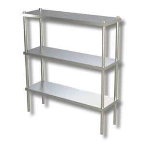 SCAFFALE 200X60X150 SCAFFALATURA 3 RIPIANI LISCI ACCIAIO INOX CUCINA RISTORANTE PIZZERIA RS7714