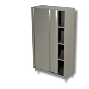 ARMADIO 200X60X200 ACCIAIO INOX 304 PORTE SCORREVOLI RISTORANTE PIZZERIA RS6004