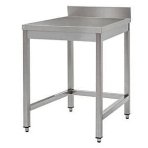 TAVOLO 50X70X85 ACCIAIO INOX 430 SU GAMBE ALZATINA RISTORANTE PIZZERIA RS3935