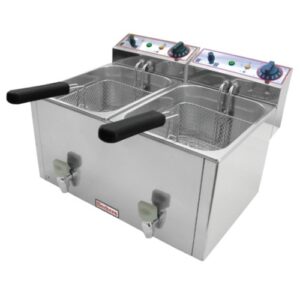FRIGGITRICE ELETTRICA PROFESSIONALE 8+8 LITRI CM 52X40X34 RS1039