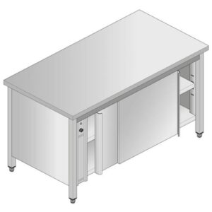 TAVOLO 180X70X85 ACCIAIO INOX 304 CALDO SCALDA RISCALDA PIATTI RISTORANTE PIZZERIA RS5811