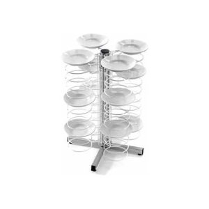 PORTA PIATTI CUCINA MENSA TAVOLO GIREVOLE 48 PIATTI 25/31 CM RS3449