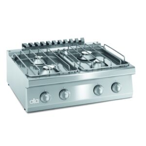 CUCINA PIANO COTTURA GAS BANCO 4 FUOCHI CM 80X70X25 RS3615