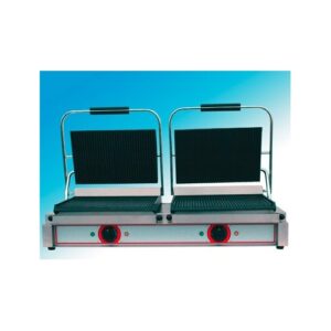 PIASTRA GHISA DOPPIA RIGATA PANINI TOAST PIZZE RS1692