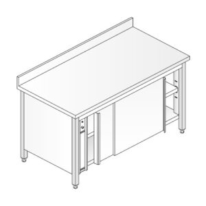 TAVOLO 180X70X85 ACCIAIO INOX 304 CALDO SCALDA RISCALDA PIATTI ALZATINA RISTORANTE RS5821