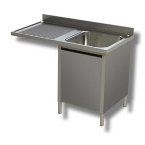 LAVELLO 140X60X85 ACCIAIO INOX 430 ARMADIATO VANO LAVASTOVIGLIE CUCINA RS5016