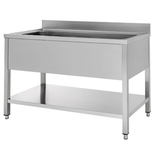 LAVELLO 200X70X85 ACCIAIO INOX 430 SU GAMBE RIPIANO CUCINA RISTORANTE RS4767