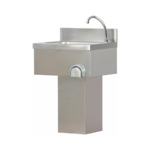 LAVAMANI INOX COMANDO A GINOCCHIO CM 50X40X80 RS1358