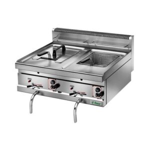 FRIGGITRICE A GAS PROFESSIONALE 10+10 LITRI CM 80X70X37 RS0991