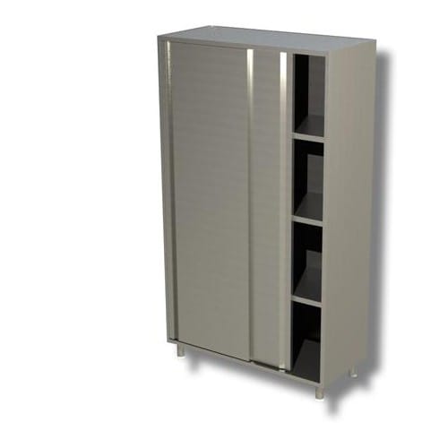 ARMADIO 200X50X200 ACCIAIO INOX 304 PORTE SCORREVOLI RISTORANTE PIZZERIA RS5995