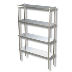 SCAFFALE 90X40X200 SCAFFALATURA 4 RIPIANI LISCI ACCIAIO INOX CUCINA RISTORANTE PIZZERIA RS7755