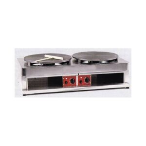 CREPIERA CREPES TONDA DOPPIA 40+40 GAS RS0690