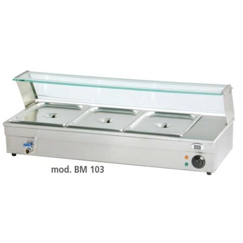 BAGNOMARIA ELETTRICO ACCIAIO VASCHETTE 3 GN 1/2 RS0143