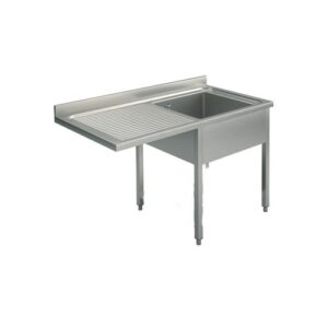 LAVELLO 140X70X85 ACCIAIO INOX 304 SU GAMBE VANO LAVASTOVIGLIE RS5960