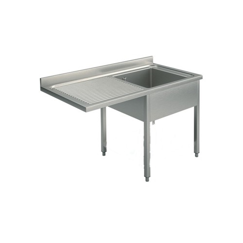 LAVELLO 140X70X85 ACCIAIO INOX 304 SU GAMBE VANO LAVASTOVIGLIE RS5960