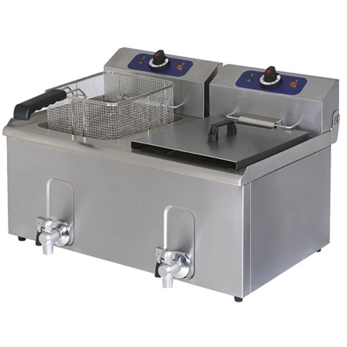 FRIGGITRICE ELETTRICA PROFESSIONALE 8+8 LITRI CM 61X55X40 RS1040