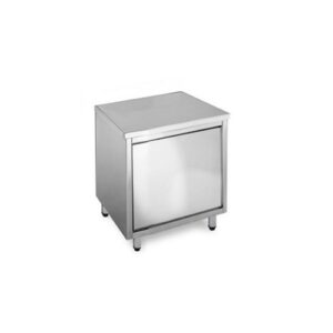 TAVOLO 60X60X85 ACCIAIO INOX 430 ARMADIATO CUCINA RISTORANTE PIZZERIA RS4383