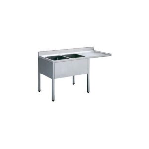LAVELLO 160X70X85 ACCIAIO INOX 304 SU GAMBE VANO LAVASTOVIGLIE RS5961