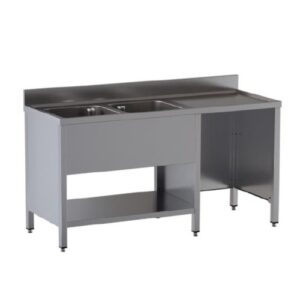 LAVELLO 180X70X85 ACCIAIO INOX 430 SU FIANCHI RIPIANO VANO PATTUMIERA RS5063
