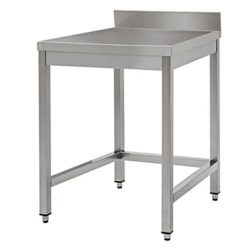 TAVOLO 40X70X85 ACCIAIO INOX 430 SU GAMBE ALZATINA RISTORANTE PIZZERIA RS3934