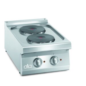 CUCINA PIANO COTTURA ELETTRICO BANCO 2 PIASTRE CM 40X70X25 RS3619