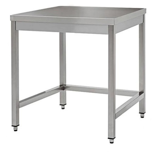TAVOLO 70X60X85 ACCIAIO INOX 430 SU GAMBE CUCINA RISTORANTE PIZZERIA RS3886