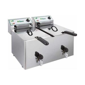 FRIGGITRICE ELETTRICA PROFESSIONALE 10+10 LITRI CM 56X53X36 RS1000