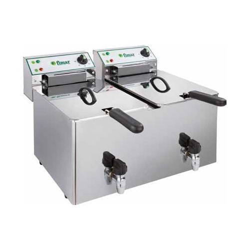 FRIGGITRICE ELETTRICA PROFESSIONALE 8+8 LITRI CM 56X49X36 RS0999