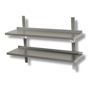 RIPIANO 180X30X4 MENSOLA DOPPIA ACCIAIO INOX CUCINA RISTORANTE PIZZERIA RS7598
