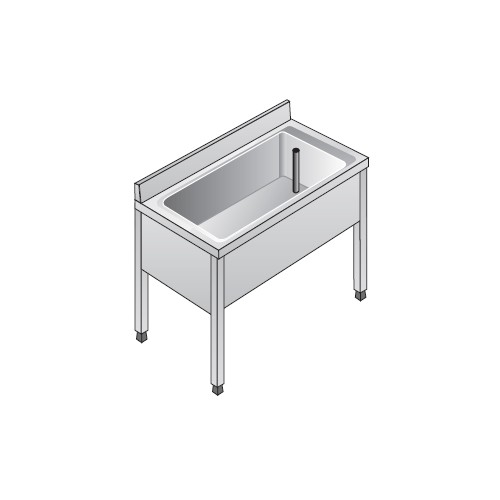 LAVELLO 140X60X85 ACCIAIO INOX 304 SU GAMBE CUCINA RISTORANTE RS5975