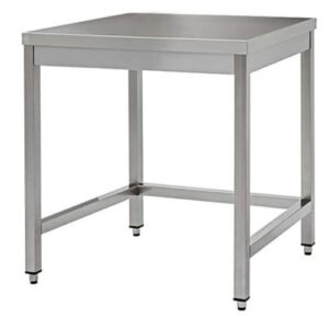 TAVOLO 40X60X85 ACCIAIO INOX 430 SU GAMBE CUCINA RISTORANTE PIZZERIA RS3883