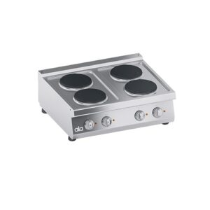 CUCINA PIANO COTTURA ELETTRICO BANCO 4 PIASTRE CM 80X70X25 RS3620