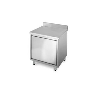 TAVOLO 80X70X85 ACCIAIO INOX 430 ARMADIATO ALZATINA RISTORANTE PIZZERIA RS4423
