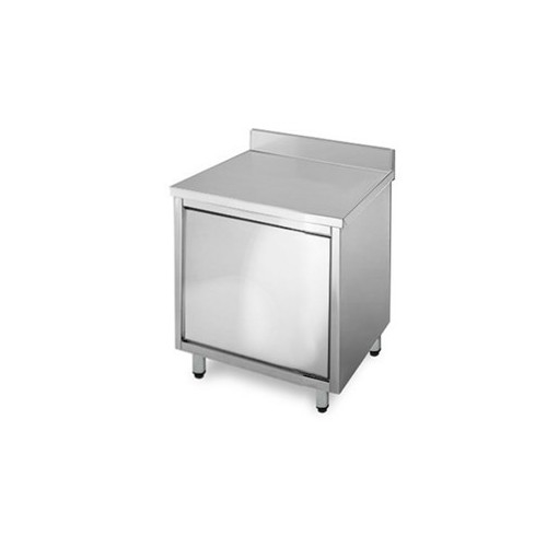 TAVOLO 80X70X85 ACCIAIO INOX 430 ARMADIATO ALZATINA RISTORANTE PIZZERIA RS4423