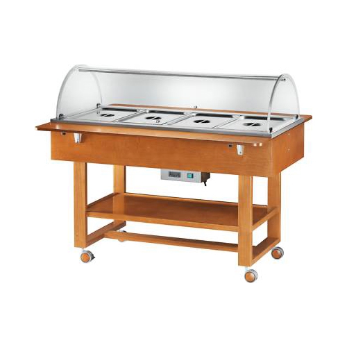 CARRELLO CALDO BAGNOMARIA RISTORANTE ALBERGO CM 148X82X125 RS0288