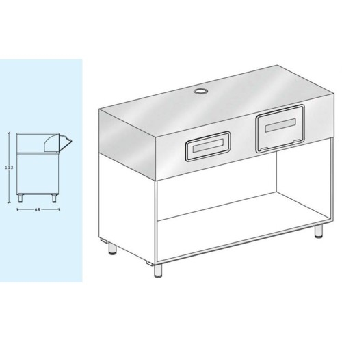 BANCO CAFFE ARREDO BAR RISTORANTE CAFFETTERIA CM 100X68X113 RS3675