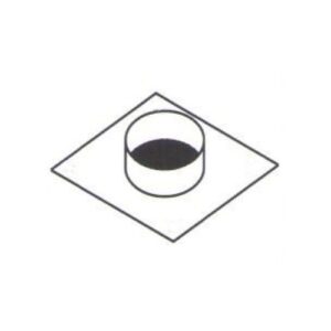 PIASTRA DIAMETRO CM 12 30 COLLARINO COLLARE ACCIAIO USCITA CAPPA RS8440