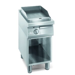 FRY TOP LISCIO PROFESSIONALE A GAS DA PAVIMENTO CM 40X70X85 RS3628