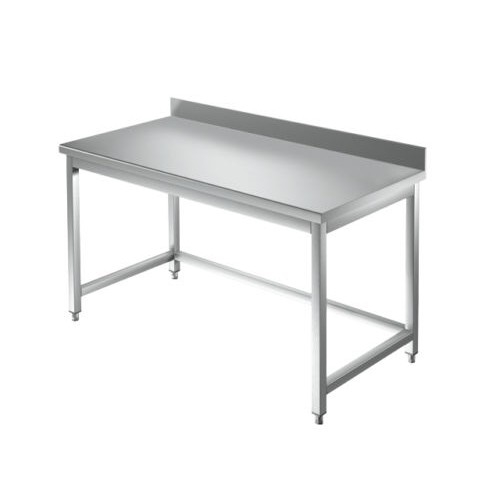 TAVOLO 160X70X85 ACCIAIO INOX 304 SU GAMBE ALZATINA RISTORANTE PIZZERIA RS5421