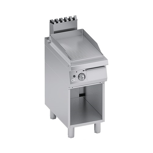 FRY TOP RIGATO PROFESSIONALE A GAS DA PAVIMENTO CM 40X70X85 RS3629