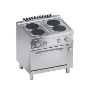 CUCINA PIANO COTTURA ELETTRICO FORNO 4 PIASTRE CM 80X70X85 RS3623