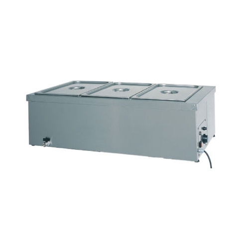 BAGNOMARIA TAVOLA CALDA RISCALDATA ACCIAIO INOX CUCINA 3 GN 1/1 RS0157