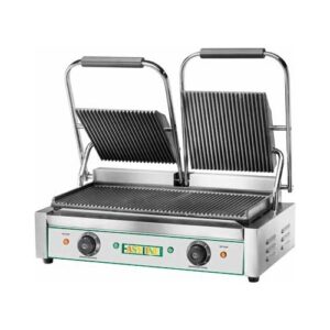 PIASTRA GHISA DOPPIA RIGATA PANINI TOAST RS3493