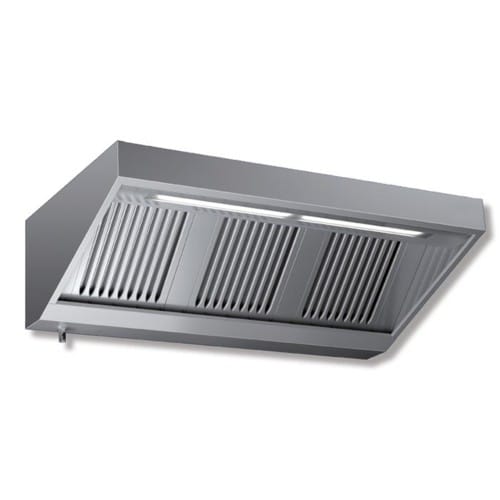 CAPPA 220X90X45 ACCIAIO INOX SNACK NEUTRA LUCI CUCINA RISTORANTE RS7398