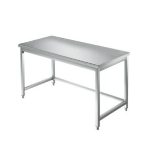 TAVOLO 100X70X85 ACCIAIO INOX 304 SU GAMBE CUCINA RISTORANTE PIZZERIA RS5412